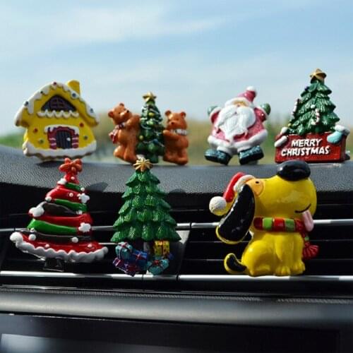Car Tuyere Perfume Clip Creative Christmas Gift Santa Claus Air Perfume Car Interior Decoration Car Accesories