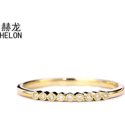 Solid 14k Yellow Gold Certified Round 100% Natural Diamonds Engagement Ring Anniversary Women Trendy Fine Jewelry unique Ring