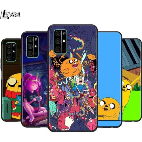 Hot Adventure time for Huawei Honor 30 20S 20 10i 9S 9A 9C 9X 8X 10 9 Lite 8A 7C 7A Pro Phone Case Black Cover