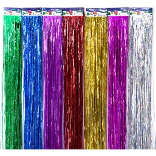 Rain Tinsel Wedding Decoration Party Supplies Photozone Foil Curtain Birthday Party Wall Drapes Photo Zone Backdrop Party Favors