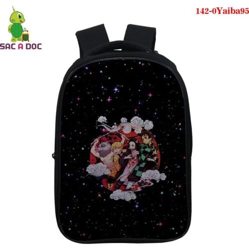 Demon Slayer School Backpack 3d Print New Anime Stationery Backpack 2021 Cosplay School Bag Supplies Mochila Kids 14 Inch Bags