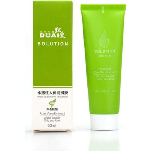 DUAI Aloe Vera Essence Lubricant for Sex 60ml Brand Anal Lubrication Adult Sex Toys Lubricating Sex Oil Grease Causative Woman
