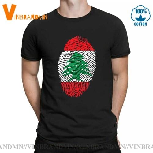 Lebanon Flag Fingerprint T shirt men family gift silk printing Custom Lebanon Nation Flag Merry Christmas tree patriotism Tshirt