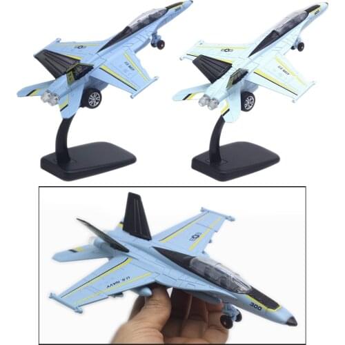 Metal Alloy Planes/Airplane/Aircraft Toy with Pull Back LED Diecast Alloy Model Toy with Display Stand
