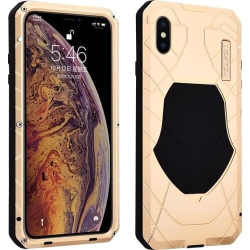 Imatch Daily Waterproof Case For Iphone Xs X XR Luxury Metal Silicone Cover For Iphone 12 11 Pro Max 360 Protection Phone Case