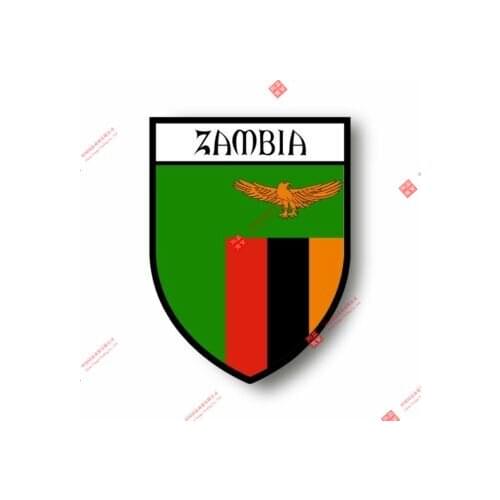 Personality Stickers Decal Souvenir Vinyl Car Shield City Flag World Crest Zambia Car Decal Decoration Laptop