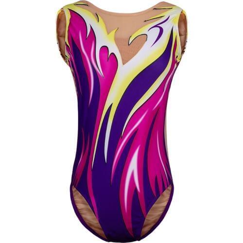 Rose Red Art Swimsuit Artistic Gymnastics Competition Gymnastics Leotard Kids Performances Leotards Custom Style and Size