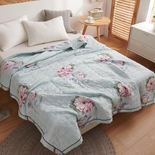 1pc Summer Quilt Soft Air Conditioner Queen King Size Duvet Office Nap Quilted Blanket Good Hand Feeling Queen Quilt
