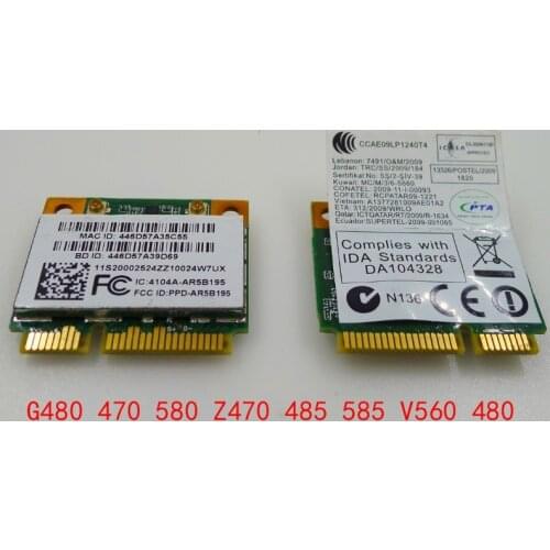 New Wifi for Bluetooth-compatible3.0 Wireless Card For Atheros AR5B195(AR9002WB-1NG) AR9285 For Lenovo G470 G480 G485 G580 V560