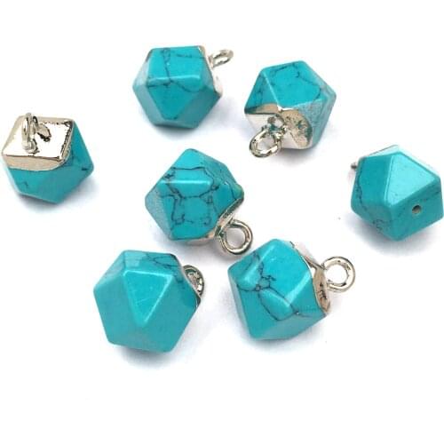 2021 New High Quality Natural Stone Amethyst Geometric Quartz Crystal Pendant Jewelry Making DIY Necklace Earring Wholesale Gift