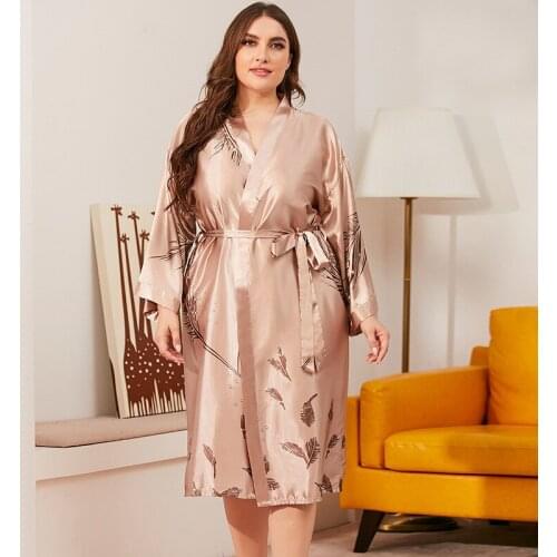 Plus Size Bride Bridesmaid Wedding Short Robe Bath Gown Womens Summer Kimono Yukata Nightgown Lady Sleepshirts Pajama Nightdress