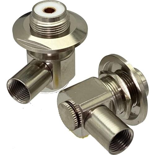 UHF female jack SO239 bulkhead right angle CAR RADIO connector solder LMR400 RG8 RG213/214 Cable