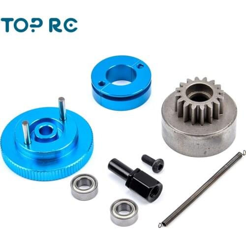 1Set Complete Flywheel Clutch bell 14T & Shoes Spring Ball Bearings 5x10x4 mm Nitro Engine Parts For HSP 1/10 Buggy Truck Truggy