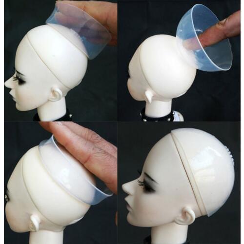 New 1/3 1/4 1/6 1/12 Silicone Headgear For BJD Doll Silica Gel Hair wigs Cover