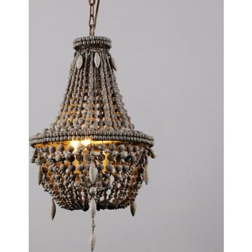 Led Chandelier Dining French Country Wood Hanging Lamp Fixture Bedroom Princess Decorative Living Room Decoration Ceiling Lights