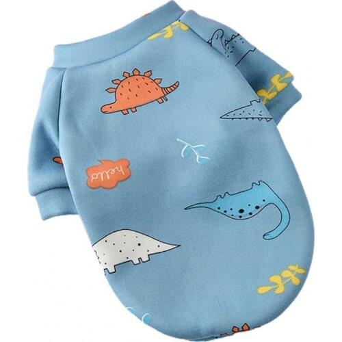 Pet Sweatershirt Hoodies Cartoon Printing Round Neck Cotton Dog Two-legged Pullover Costume Pet Clothes for Daily Life