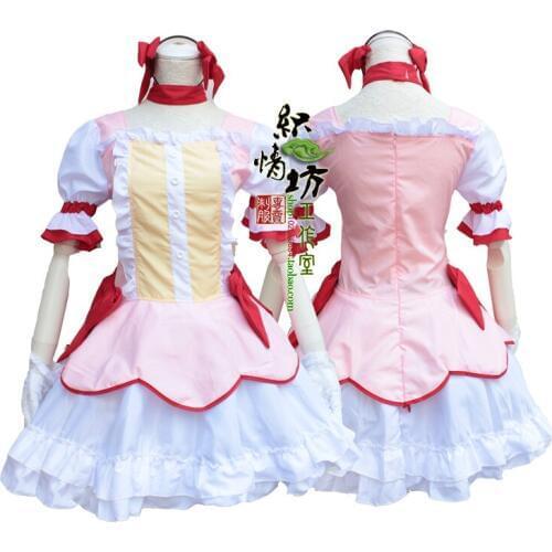 Anime Puella Magi Madoka Magica COSPLAY Kaname Madoka COS Halloween cosplay Japanese anime costume pink maid outfit
