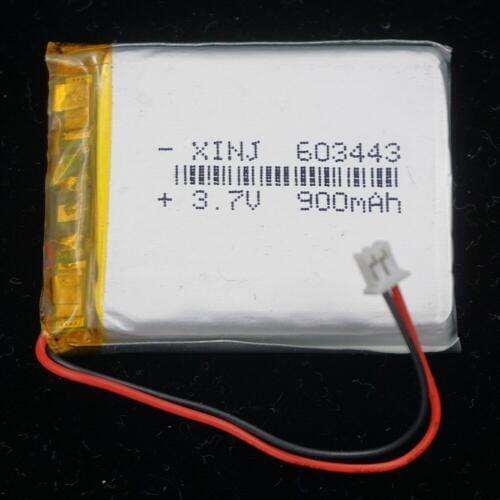 XINJ 3.7V 900mAh 603443 Li-Po Polymer Battery cell 2pin JST-PH 1.5mm plug For Sat Nav Car DVC Camera Driving recorder mp4 Lights