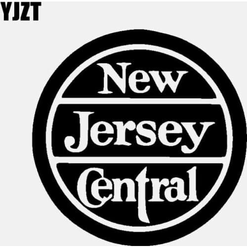 YJZT 13.5CM*13.5CM New Jersey Central Railroad Car Sticker Vinyl Decal Black/Silver C3-1775