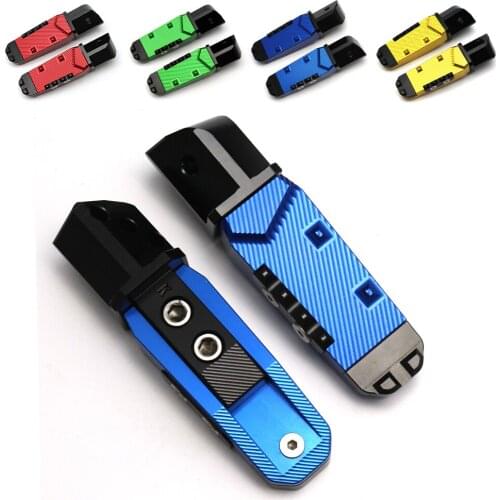 Rear Foot Pegs Footrest Rest Pedals Motorcycle Aluminum CNC 3D For Kawasaki NINJA300 650r EX250 ER6F Z750 Z800 Z900 Z1000 Z1000S