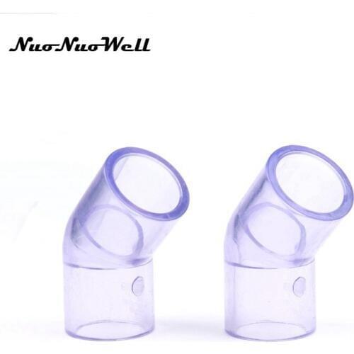 1pcs NuoNuoWell PVC American Standard 3/4" 45 Degree Angle Pipe Elbow Connector Aquarium Fittings Water Tank Hose Adapter