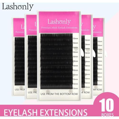 10 trays Mink Eyelashes Cilios Posticos False Eye Lashes Eyelash Extension Individual Faux Eyelashes Fake Natural Lash Set