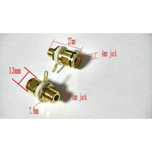 4PCS copper Binding Post Plug Golden Speaker Amplifier Terminal Jack 4mm New