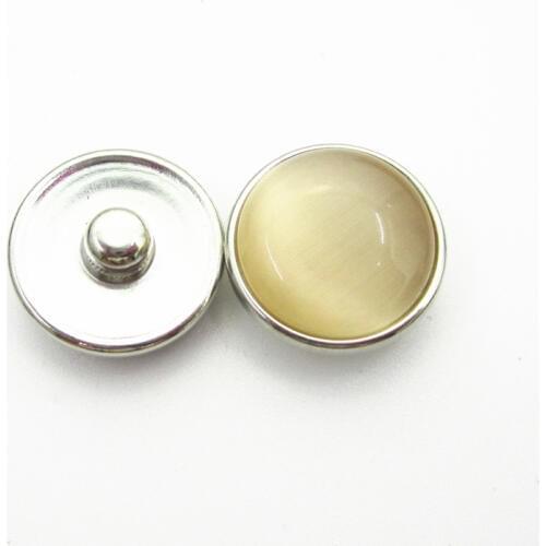 50pcs/lot Coffee Opal Stone Snap Buttons fit 18mm Snap Bracelet&Bangles Jewelry DIY Snap Pendants Jewelry Ginger Buttons