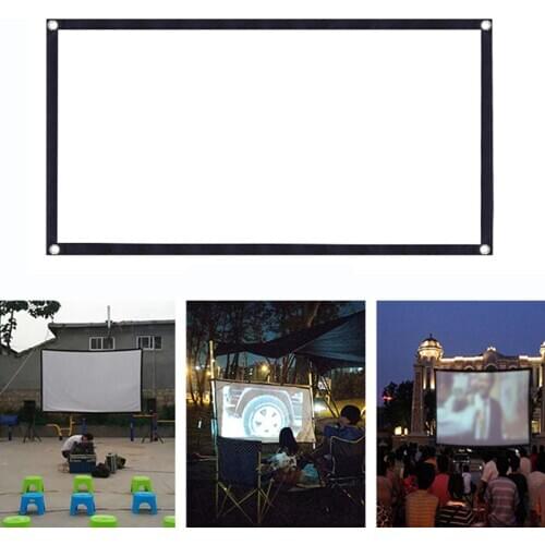 72/84/100/120 inch 4:3 High-density Folding Polyester Projection Video Screen Projector Film Home Office For HD Projector
