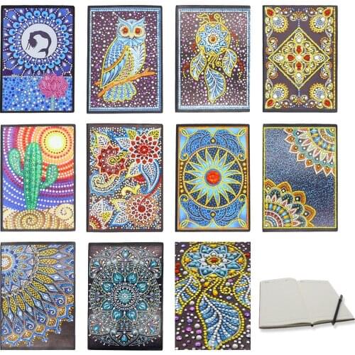 5d Diamond Painting Snowman Butterfly Mosaic Notebook Special Shaped Diary Book Embroidery Chrismas Gift DIY Notepad Kids Craft