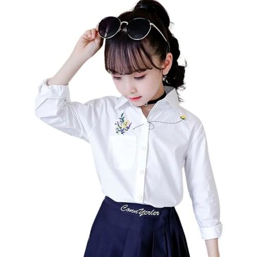 Blouses For Girls Floral Blouse For The Girl Casual Style Childrens Shirts For Girls Spring Autumn Girls Clothes 6 8 10 12 14