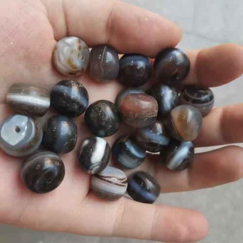 10Pcs/Lot First-line Pharmacist Natural Agate Abacus Beads Loose Accessories DIY Material Bracelet Necklace Tibetan Jewelry