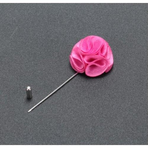 10Pcs/Bag Best Man Groom Boutonniere Rose Silk Satin Rose Flower men buttonhole Wedding Party Prom Man Suit Corsage Pin Brooch
