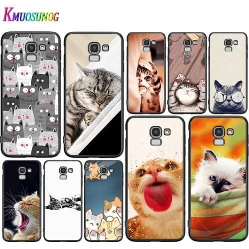 Sleeping Kitten Cat For Samsung Galaxy J8 J7 Duo J6 J5 Prime J4 Plus J3 J2 Core 2018 2017 2016 Phone Case Cover