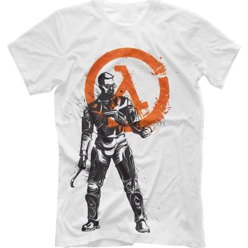Half-Life T-Shirt - Video Game Tee Dr. Gordon Freeman Print Fan Gamer Clothing Full-Figured Tee Shirt
