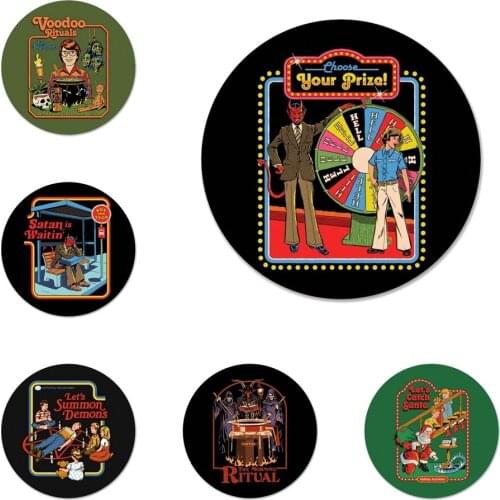 Halloween Satan Lets Summon Demons Badge Brooch Pin Accessories For Clothes Backpack Decoration gift