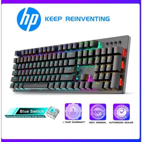 Gaming Mechanical Keyboard 104 Keys GK100F Rainbow Backlight Keyboards Ergonomic Wired Gaming Keyboard for PC Laptop