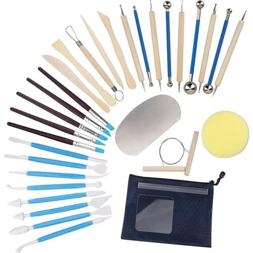 33Pcs Clay Tools, Ceramic Sculpture Ball Spotting Tools Used for Ceramic Sculpture Modeling Clay