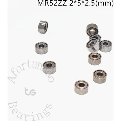 MR52ZZ 2*5*2.5(mm) 10pieces bearing metal sealed free shipping ABEC-5 chrome steel miniature bearing hardware Transmission Parts