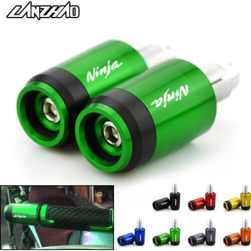 NINJA Motorcycle Handlebar Bar End Plug Balance Pad CNC Aluminum Accessories M8*1.25 for Kawasaki Ninja 250 300 400 650 1000