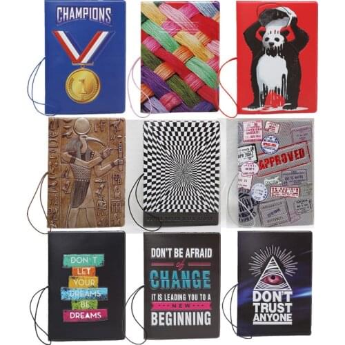 New Fashion Cartoon Travel Passport Covers for Men Women PVC Leather ID Card Bag Passport Holder Passport Wallets 14*9.6cm