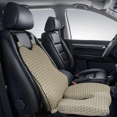 Seat Support Pillow Back Pillow and Hip Pad Relieve Back Tailbone Pain Waist Pressure Long Time Sit with Straps