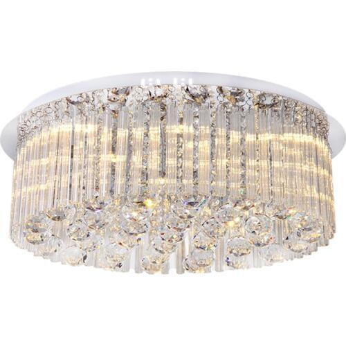 Simple and modern three-color bright LED remote control round bedroom study crystal lamp lighting ceiling lamps lighting fixture