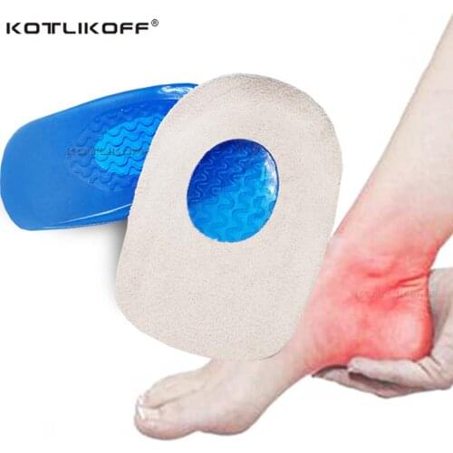 Silicone Gel Heel Pad for Shock Absorption Plantar Fasciitis Pain Relief Foot Care Insert Insole Height Increase Cup Cushion Pad