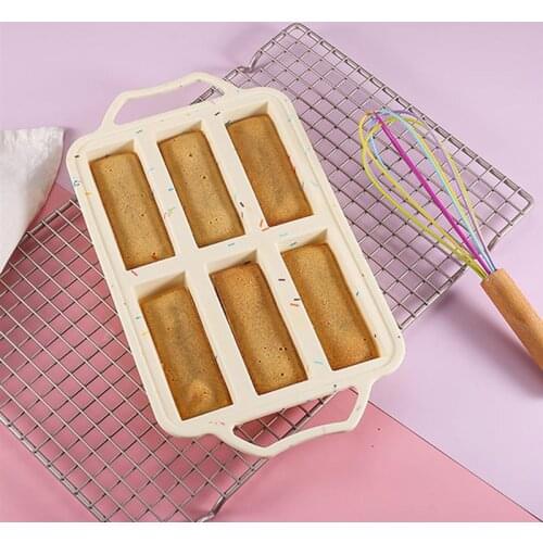Silicone Mini Cake Molds Baking Pan Tray For Kitchen Accessories Cookie Pans 6 Cavity Cake Pan Biscuit Brownie Baking Tray