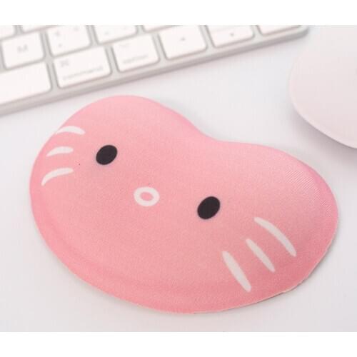 Cartoon Cat Silicone Wrist Hold Mouse Pad Non-slip Bottom Ergonomic Design Wrist Braces Desktop Hand Pad