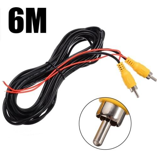 6m Video Cable Car Rear View Camera Universal RCA 6 Meters Wire for Connecting Reverse Camera with Car Multimedia Monitor