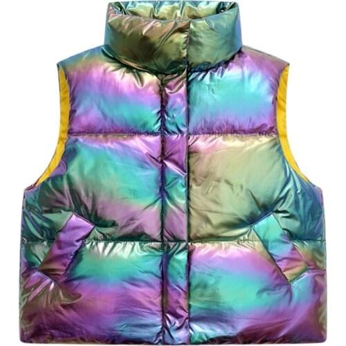 Vest for Children Winter Down Cotton Autumn Coat 2021 New Fashion Thicked Warm Waistcoat Kids Boys Girls Bright Color Vest 3-9y