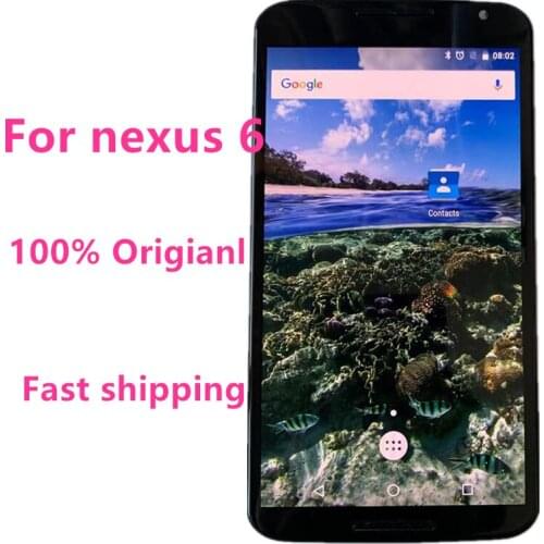 Screen For Motorola XT1100 XT1103 Nexus 6 LCD Screen Touch Screen With Frame Digitizer Assembly Replacement Display New