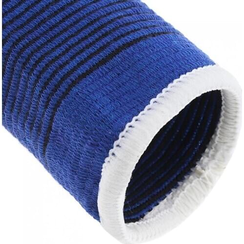 1Pair Blue Unisex Elastic Fitness Powerlifting Sport Bandage Wristband Hand Cotton Gym Support Wrist Brace Wrap Tennis